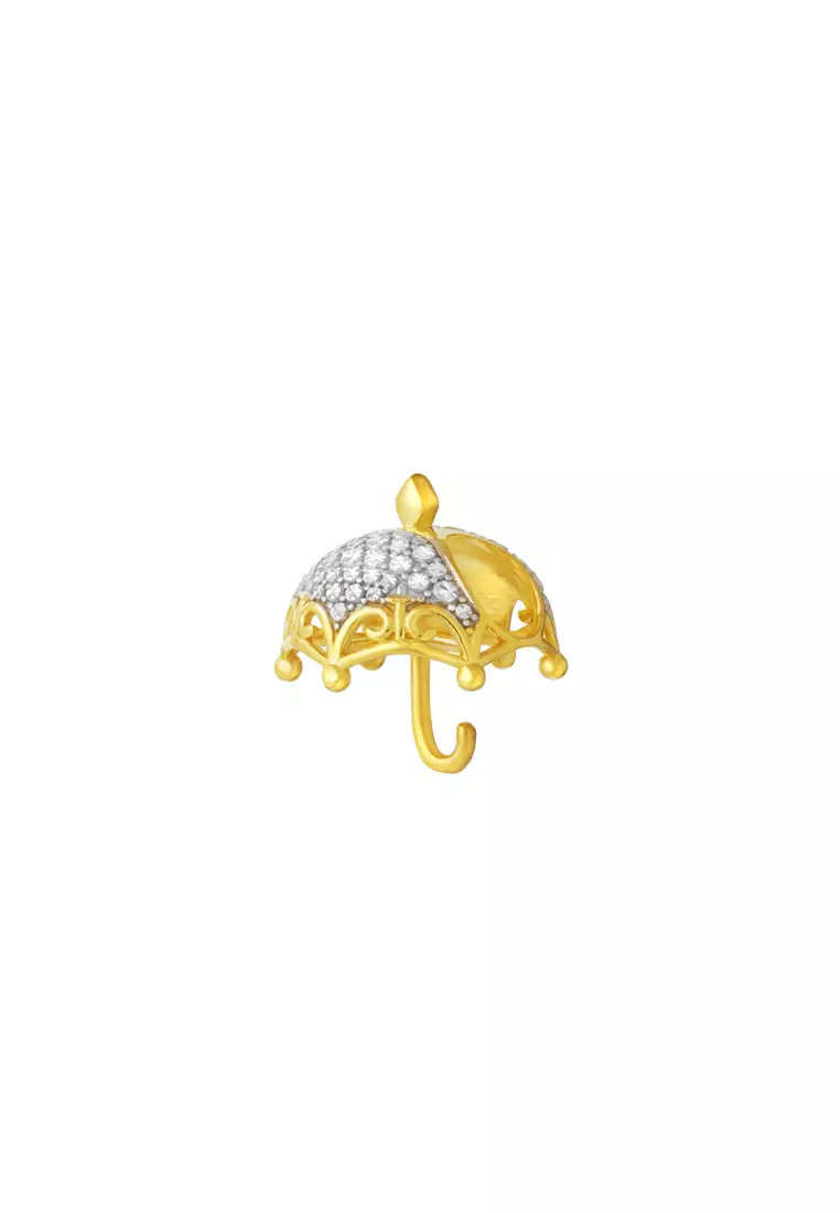 TOMEI Chomel Collection Umbrella Charm, Yellow Gold 916