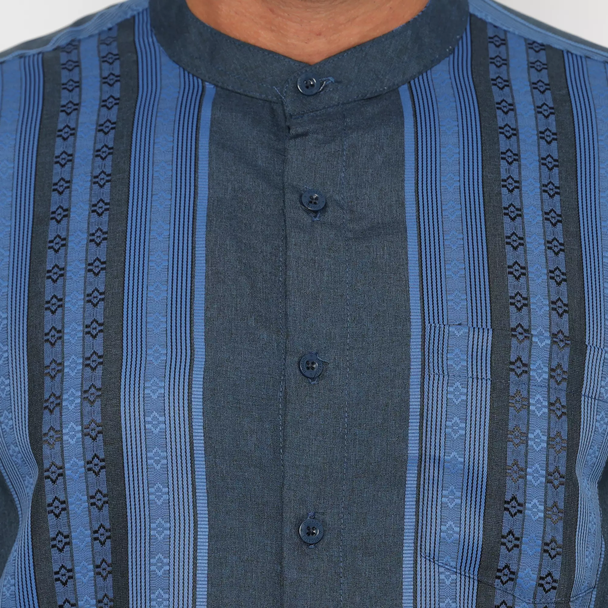 Platini Kemeja Koko Pria Lengan Panjang Katun Navy 961161