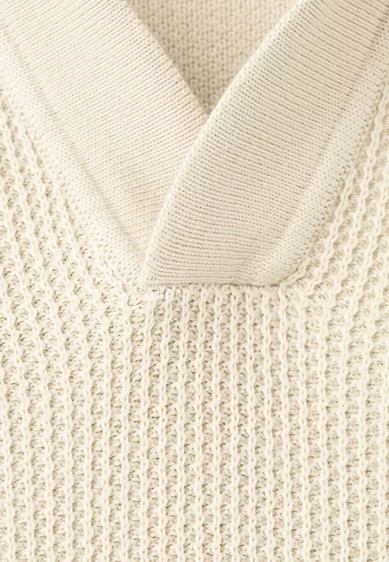 100% Cotton Knitted Structure Polo Shirt