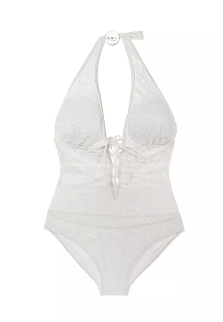 White lace swimsuit sale