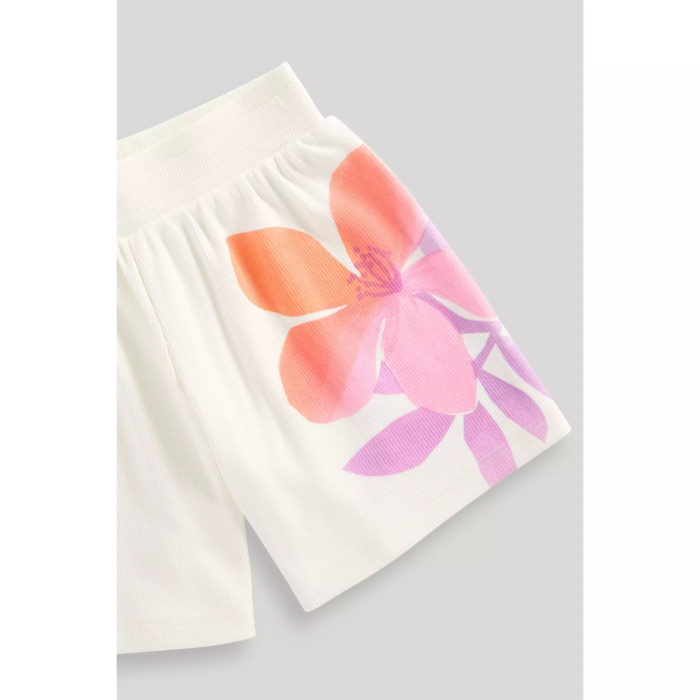 Mothercare Tropical Vest and Shorts Set - Set Baju Anak Perempuan (Krem)