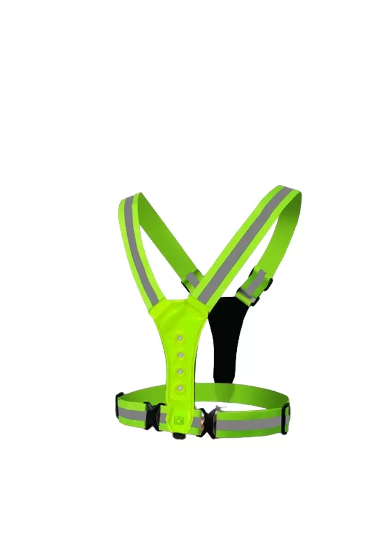 Rompi Tali Reflektif Sabuk Keselamatan LED Reflective Vest - NK300 - Green