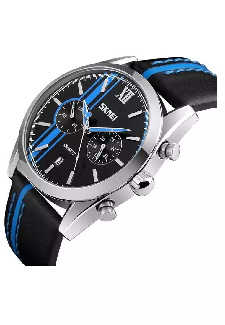 Jam Tangan Analog Pria Strap Waterproof Multifunctional Quartz Watch Casual Berkualitas QK98 ORIGINAL