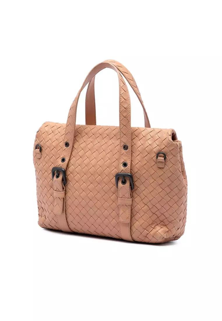 Pre-Loved Bottega Veneta Nappa Intrecciato Flap Satchel