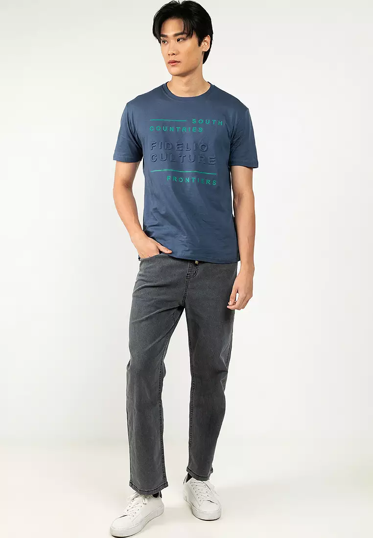 Drawstring Straight Cut Jeans
