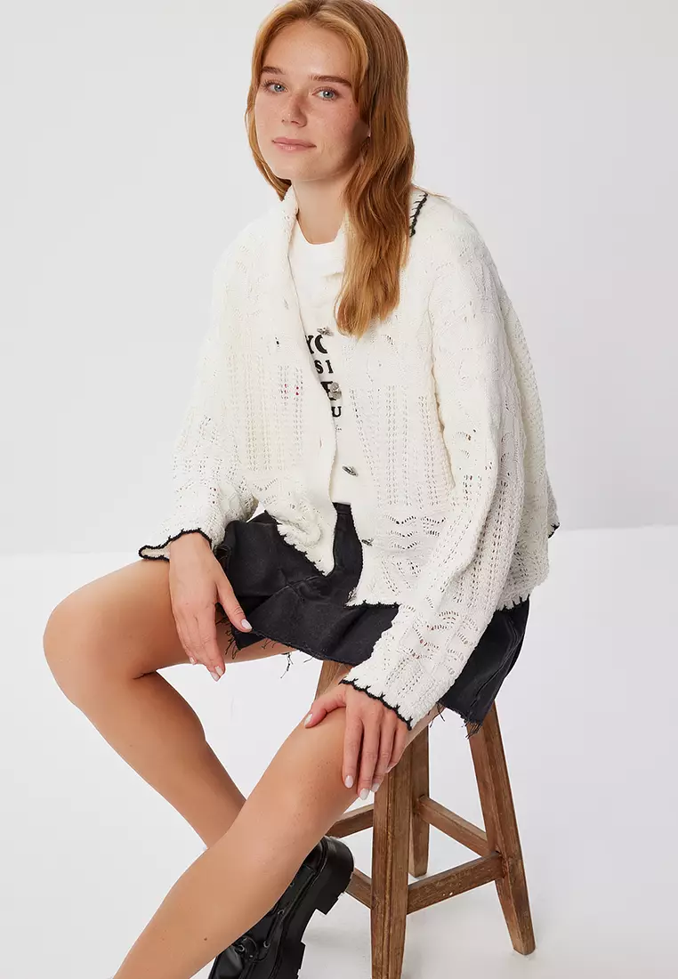 Openwork Knit Cardigan