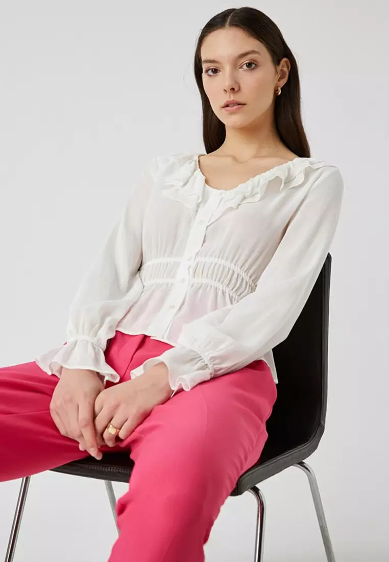 Ruffle Long Sleeves Blouse