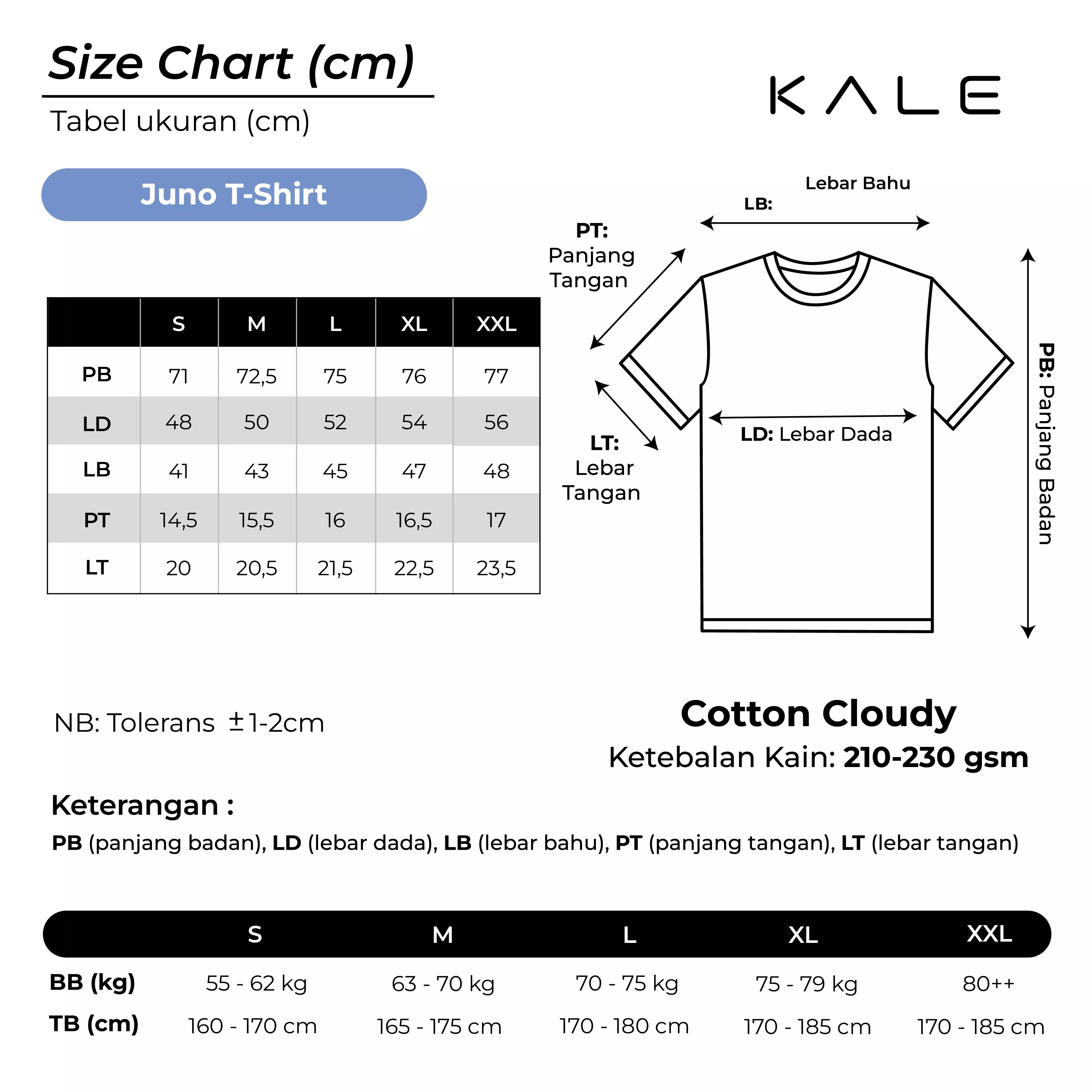 Kale JUNO DARK TOSCA/ Cotton Cloudy / Atasan Kaos Pria / Kaos Basic Pria 