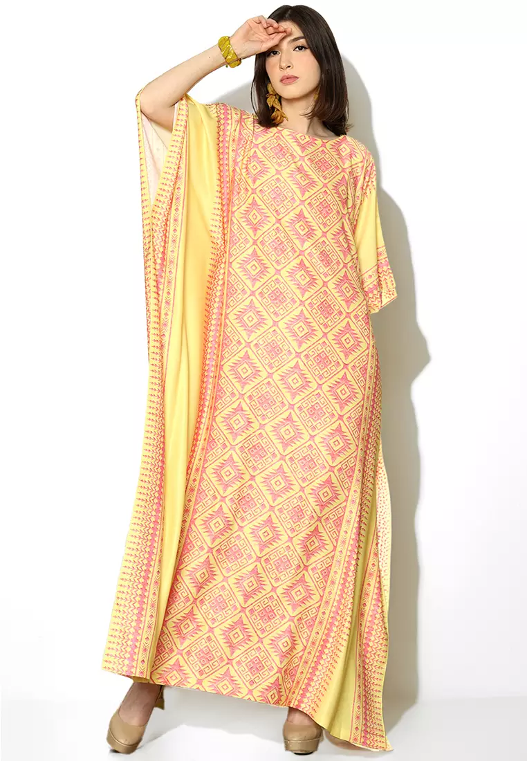 Kanzi Exclusive Short Sleeve Songket Kaftan