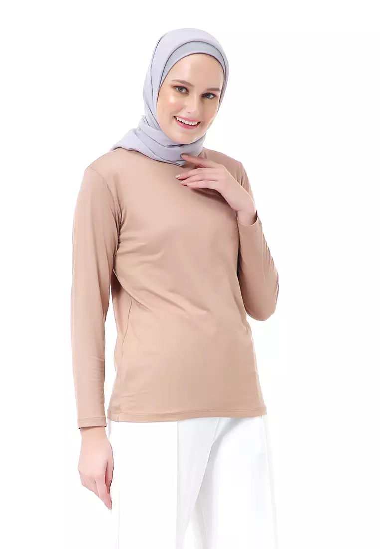 Zlora Manset Atasan Wanita Motif Long Sleeve Reguler Fit - Milo