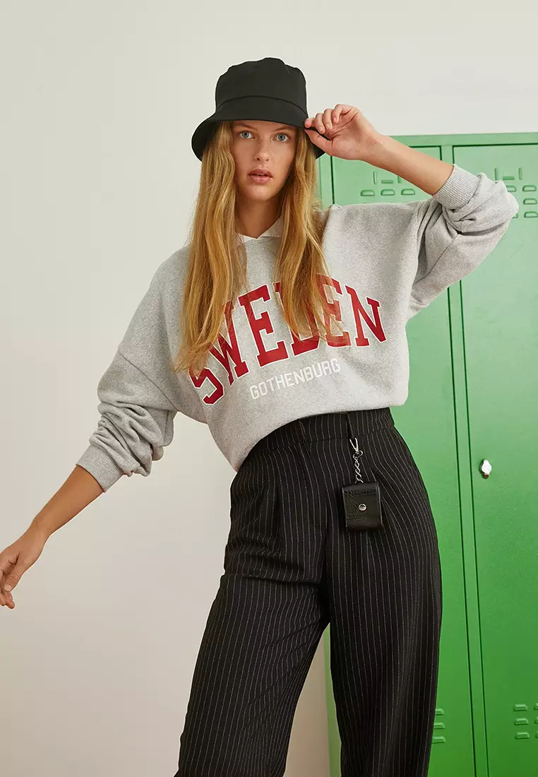 Oversized college sweatshirts clearance