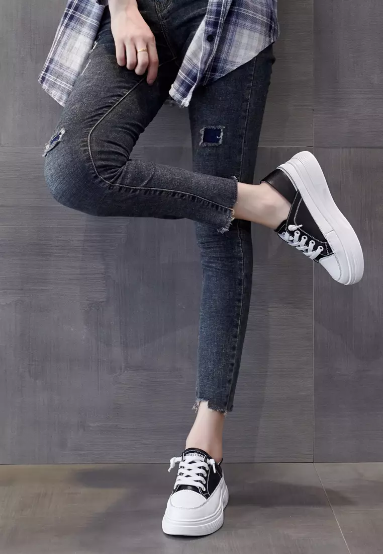 Platform Split Leather Sneakers RX2516