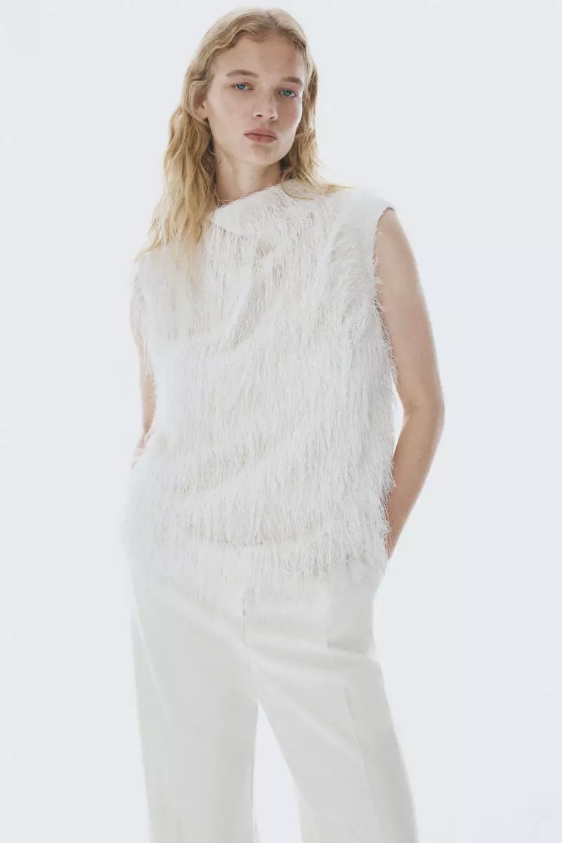 High-waisted tailored trousers
