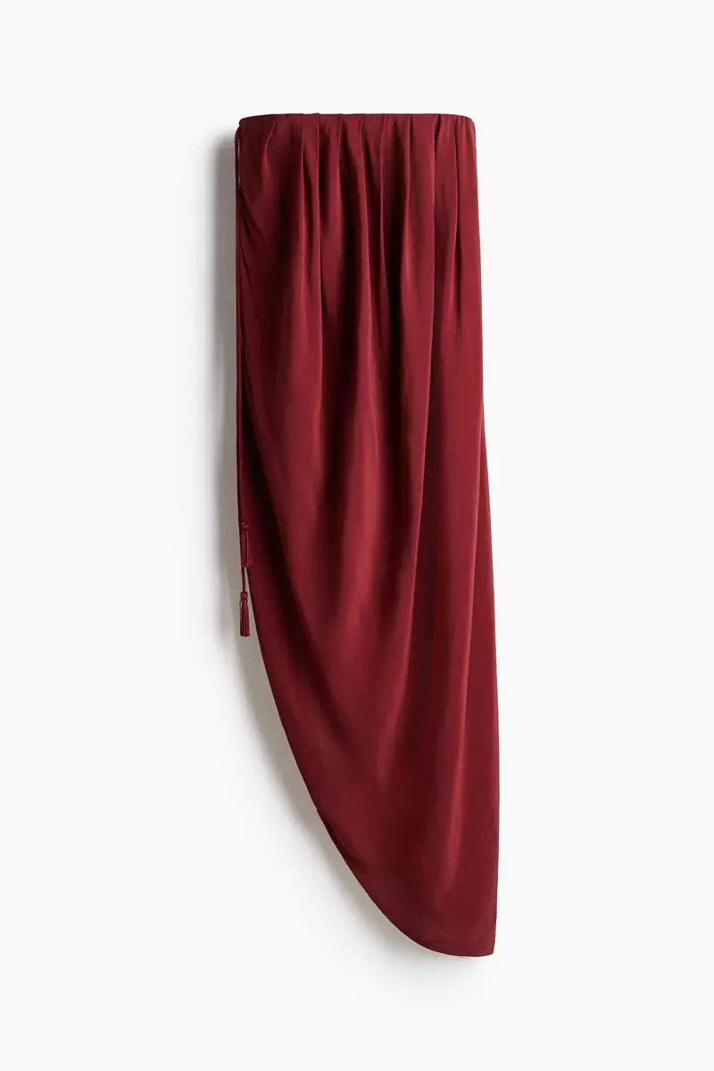 h&m red bandeau dress NWT H&M Long Bandeau Strapless Drop-waist Jersey Maxi Dress Red Sizes XS,  M, XXL