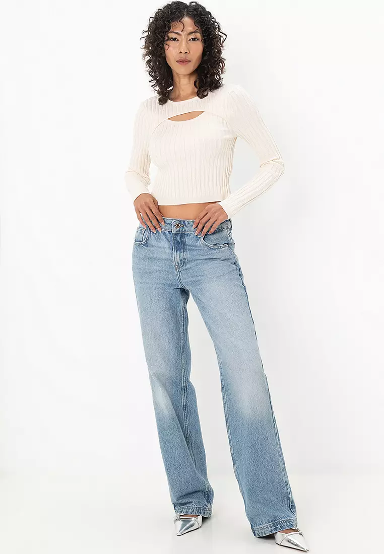 Meddi Cable Crop O-Neck Top