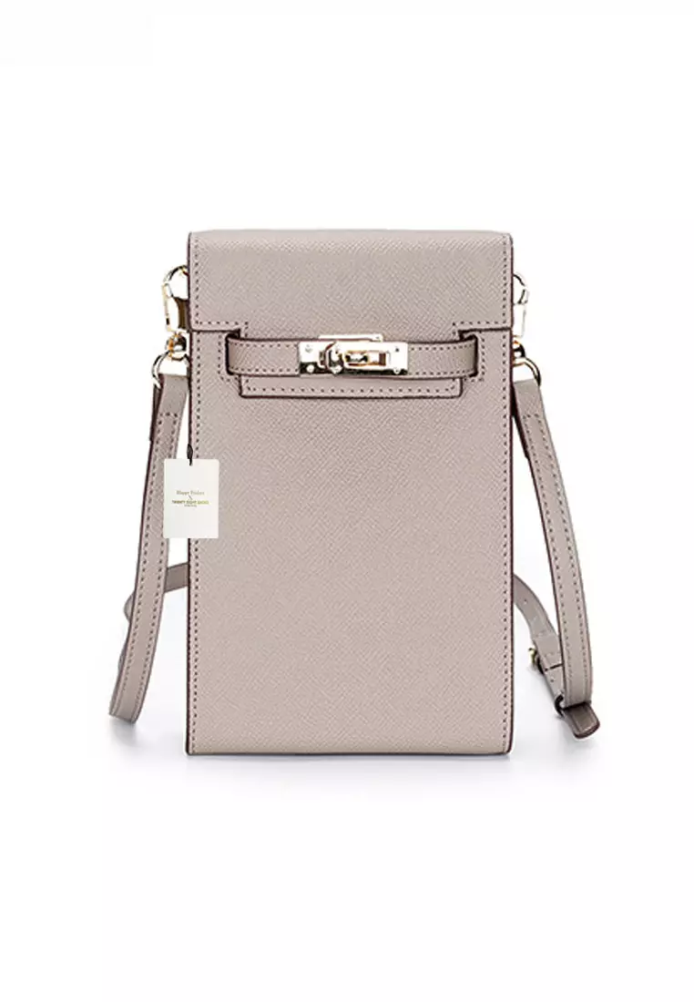 Genuine Calf Leather Metal Buckle Mobile Shoulder Bag JW YT-6764