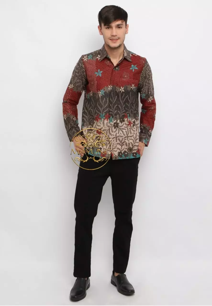 Samba Kemeja Batik Pria Premium Slimfit Modern Lengan Panjang