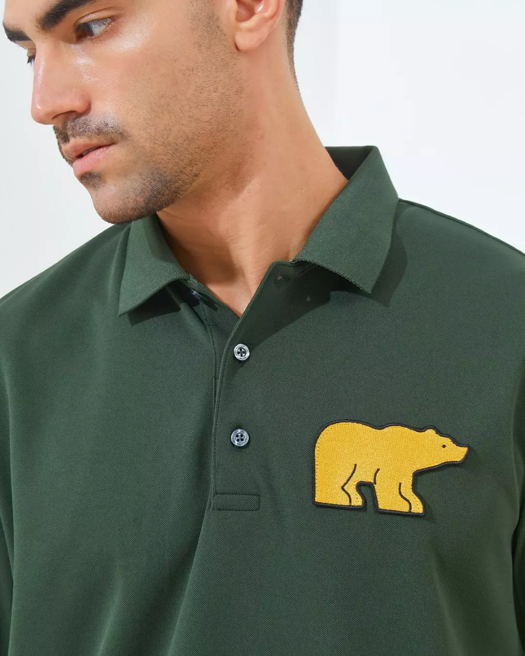 Jack Nicklaus Dorsett Premium Big Bear Polo Olive Shadow Colour Olive Shadow - Fitting Regular