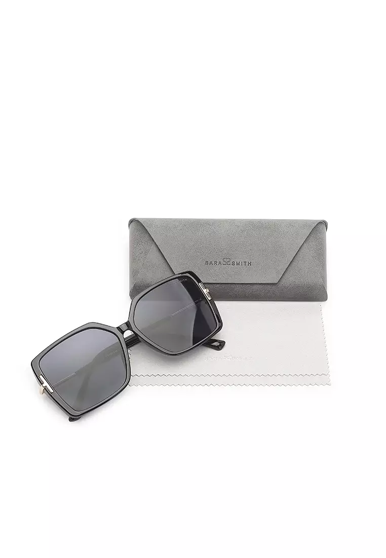 Unisex Fashion Sunglasses (Kacamata Hitam) - Hitam / Abu-Abu