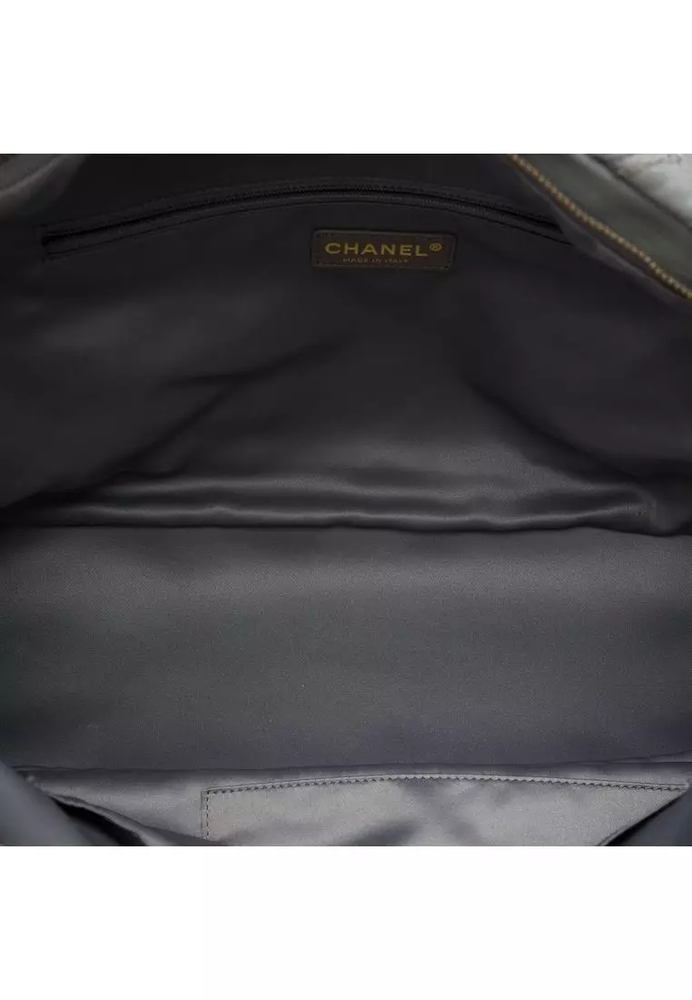 Pre-Loved Chanel Cc Quilted Calfskin Triptych Tote