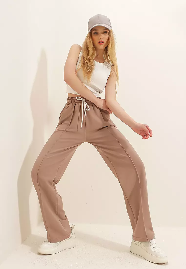 High Waist Elastic Pants