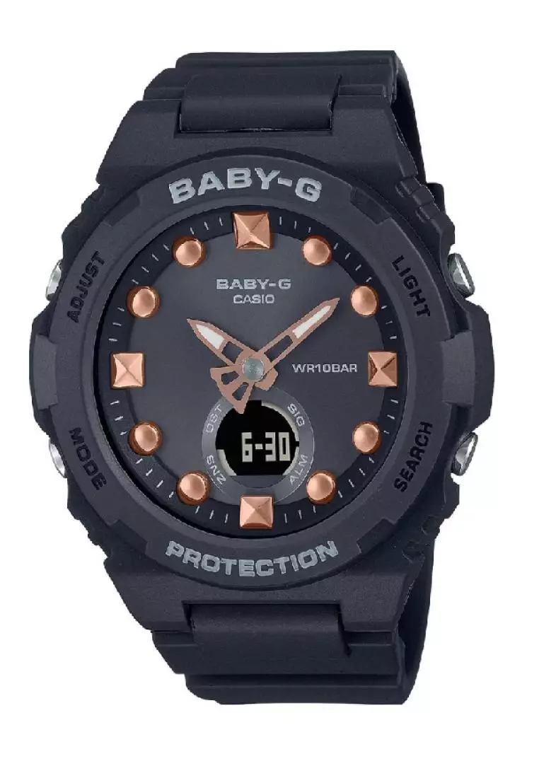 Casio Baby-G BGA-320 Series Black Resin Strap Women Watch BGA-320-1ADR