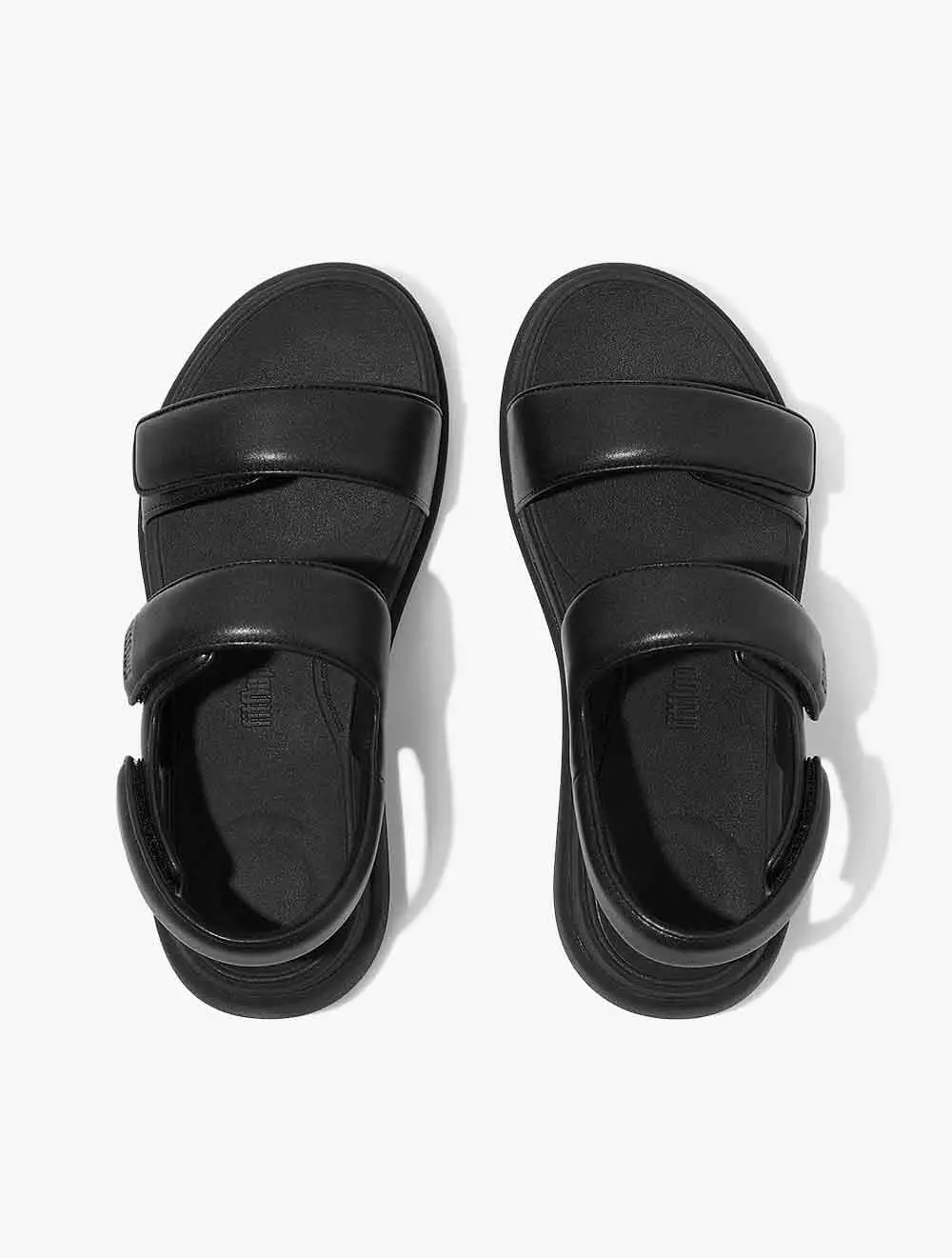 Fitflop F-Mode Go Adjustable Flatform Back-Strap Sandals - All Black