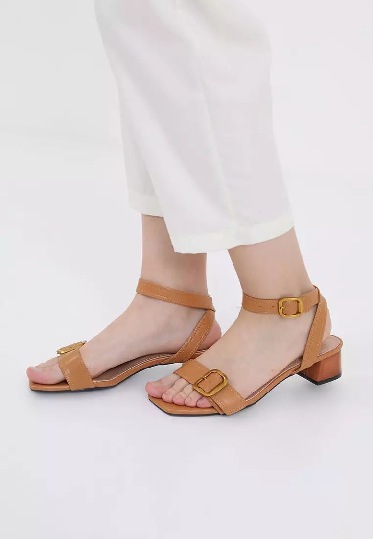 Ledina Strappy Heels Brown