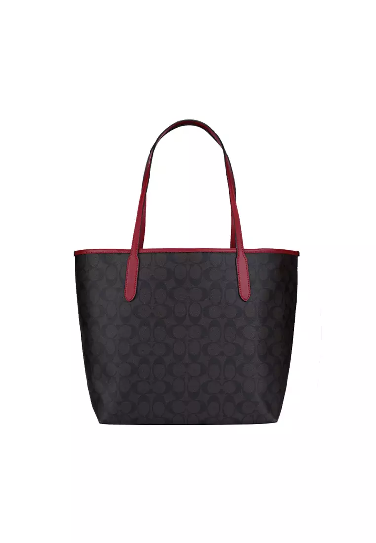 Buy Coach Coach large women s PVC with leather one shoulder