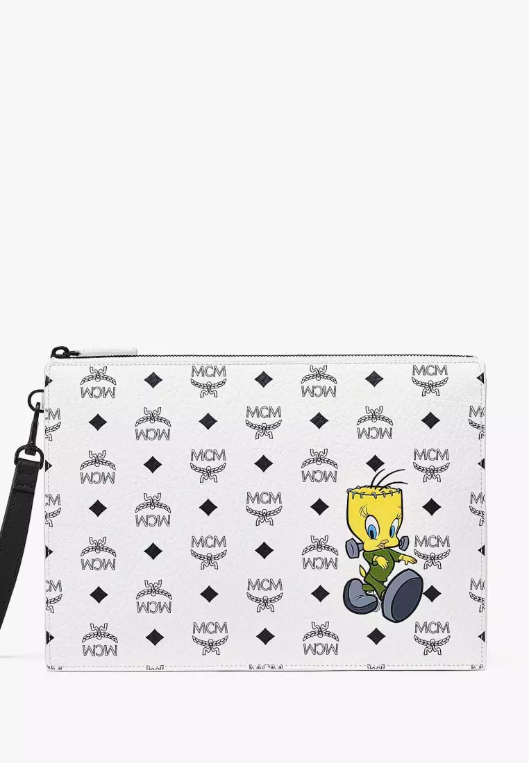 Mcm best sale wristlet pouch