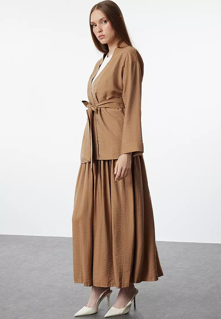 Modest Kimono Cardigan & Maxi Skirt Set