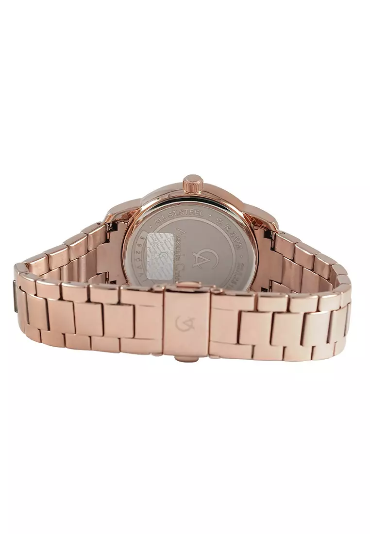 Alexandre Christie - Jam Tangan Wanita - Rosegold Pink - Stainless Steel - 2A34 BFBRGMN