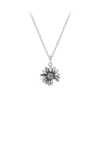 Glamorousky silver 925 Sterling Silver Fashion Elegant Daisy Pendant with Necklace F3E48AC33692A5GS_1