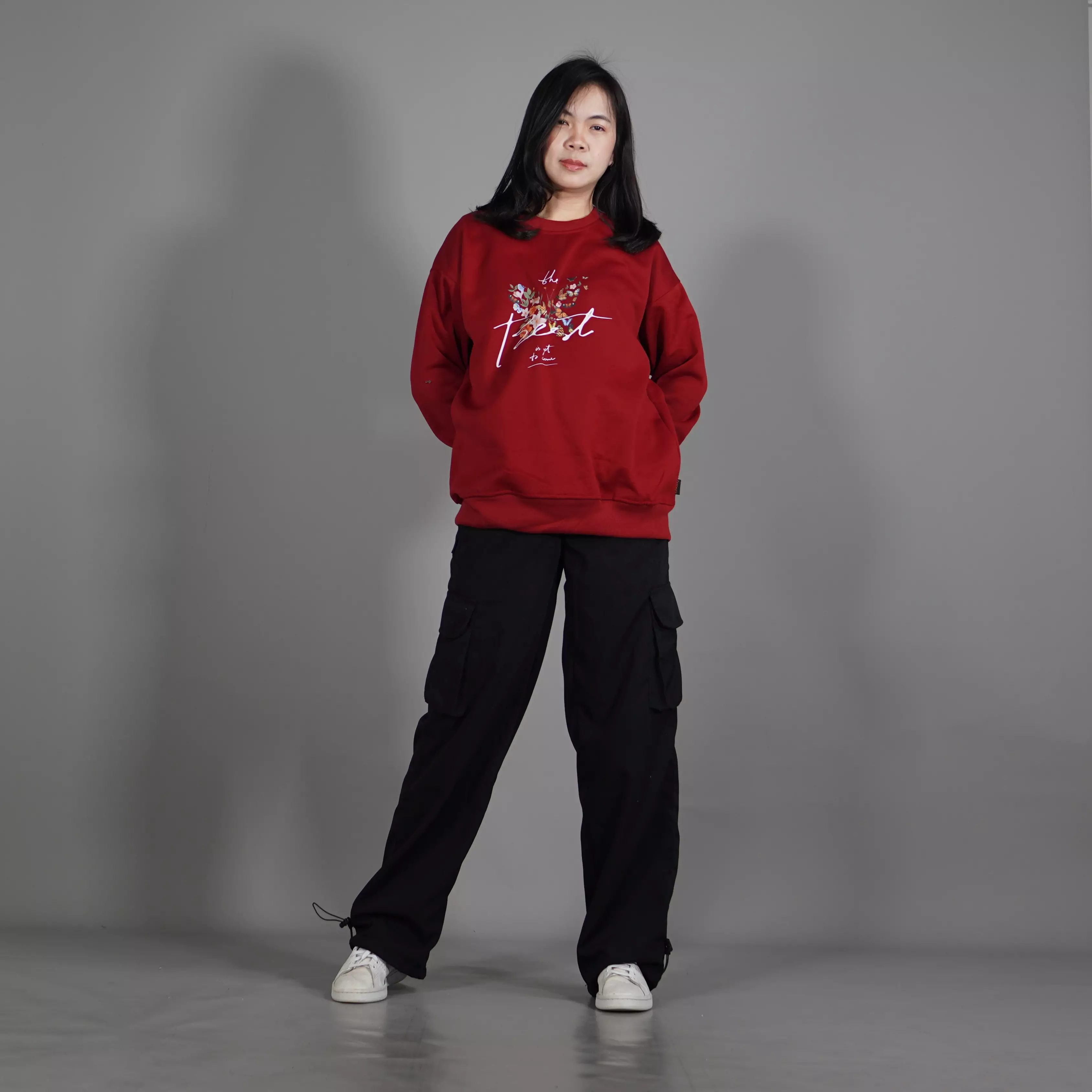  BEST Sweater Marun Sweater Unisex Sweater Sablon Sweater Oversize - Marun