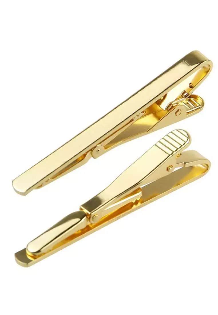 houseofcuff jepit dasi pin tie penjepit dasi polos warna gold emas