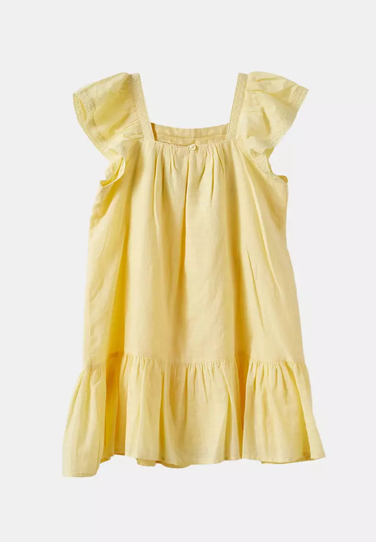 Billie Flutter Sleeves Dress