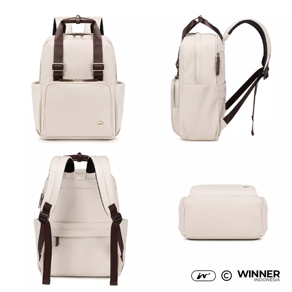 WINNER Tas Ransel Laptop 15,6 inch Oxford Anti-Air Backpack Korean Style (T14-018-6130) - Warna Hitam 15,6 inch