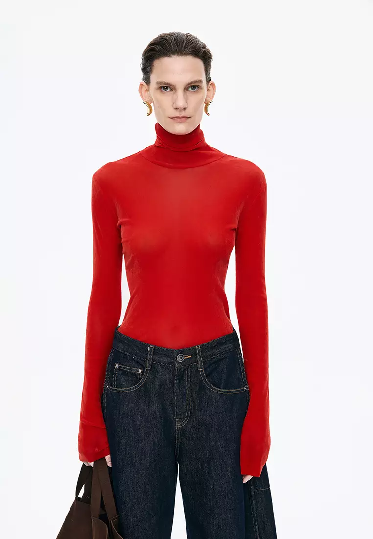 Rayon Slim Fit Long Sleeve T-shirt