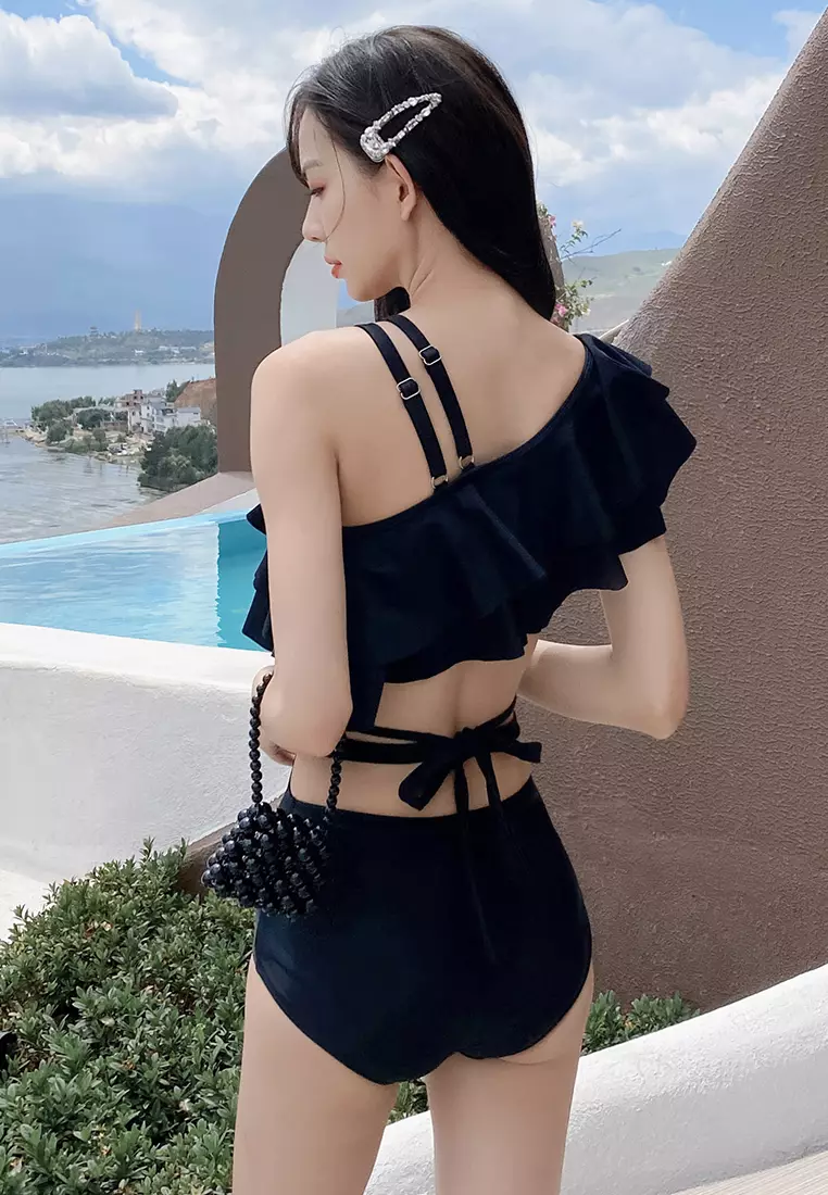 Girl in hotsell black swimsuit
