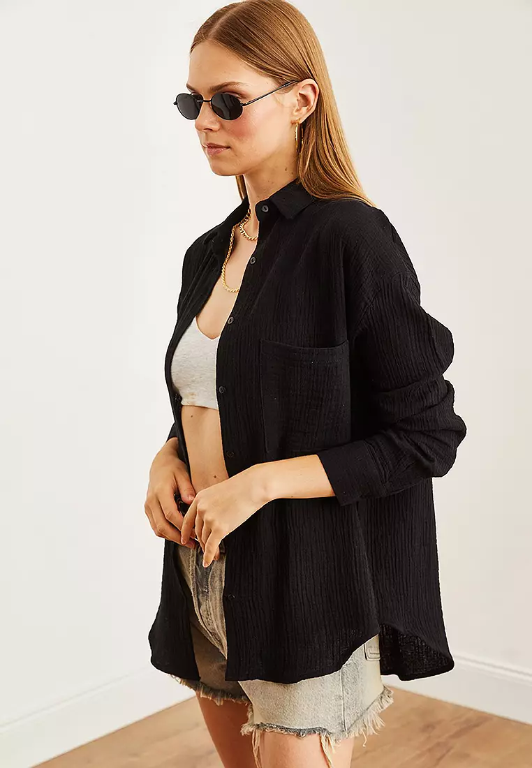 Oversize Basic Muslin Shirt