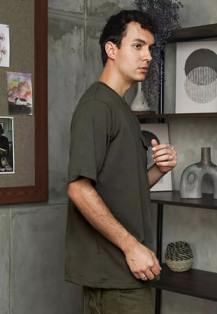 MATSUDA Kaos Oversize 20s Polos Pocket T shirt Okazaki