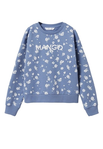 MANGO KIDS blue Printed Cotton Sweatshirt F9699KA018092EGS_1