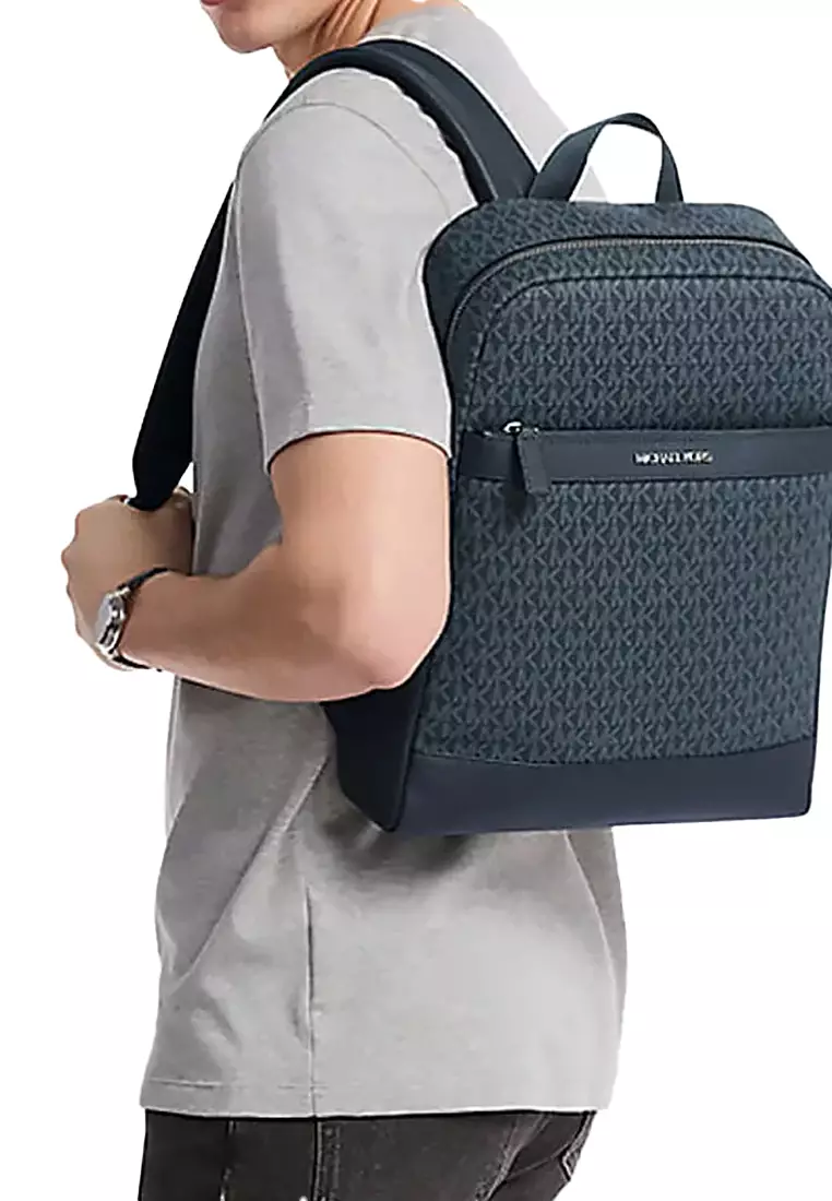Cooper Medium Signature Logo Backpack In Dark Blue 37T5LCOB7B