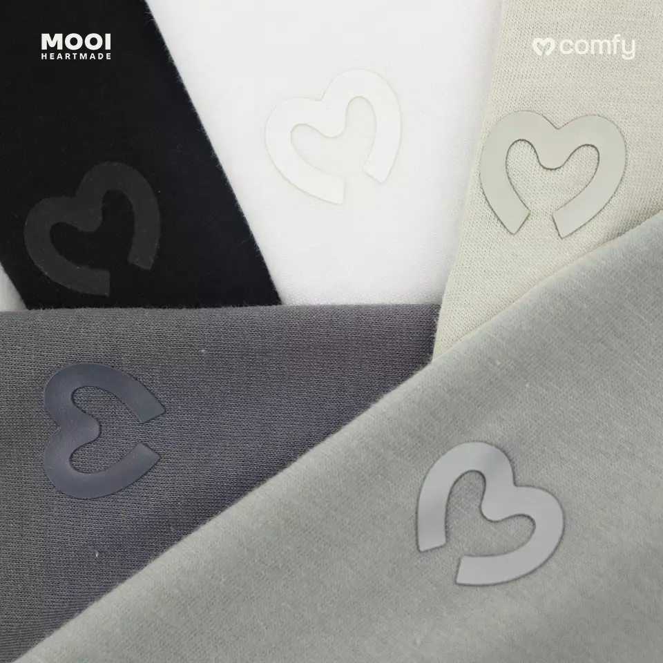 Mooi Kaos Dewasa Unisex Comfy T-Shirt Basic Adult - Light Grey