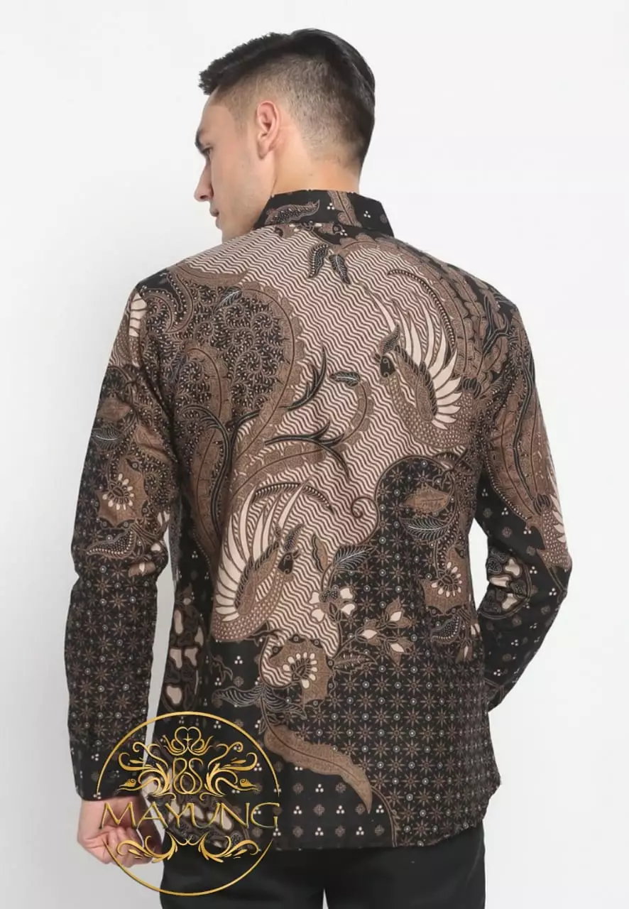 Indra Kemeja Batik Pria Premium Slimfit Modern Lengan Panjang