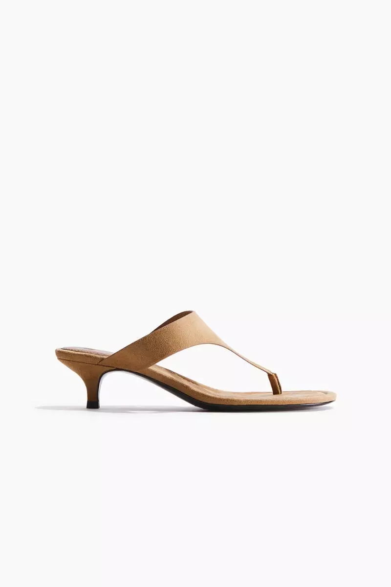 Kitten-heeled sandals