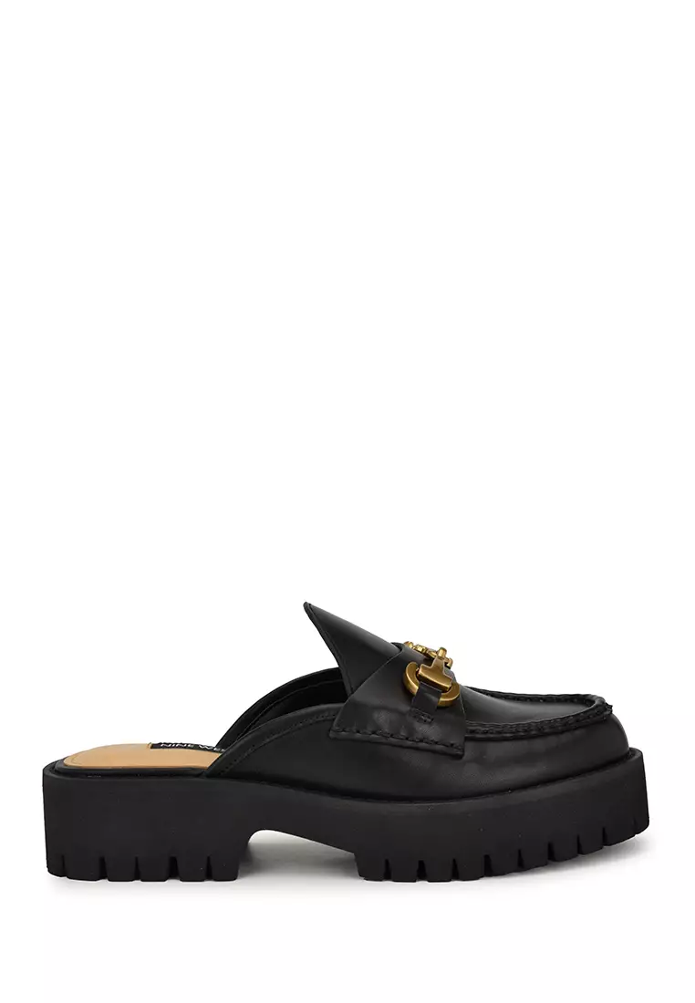 Discount on Nine West  shoes - SKU: Duntal3 Lugsole Loafer Mules Black