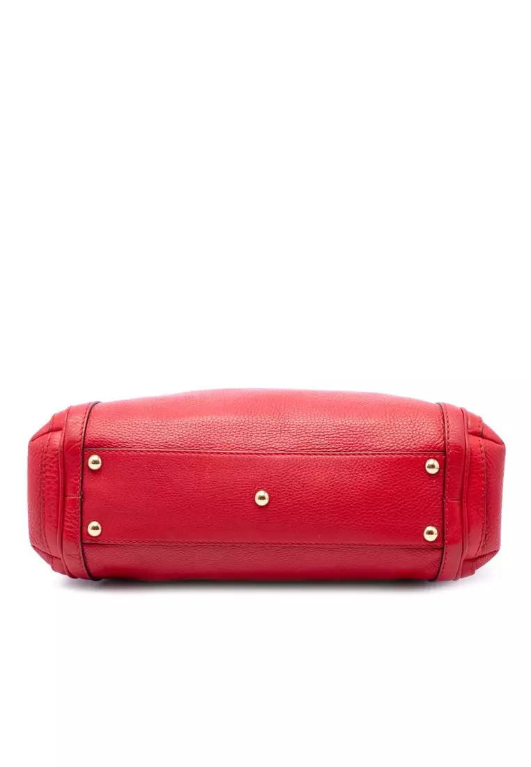 Pre-Loved Gucci Pebbled Calfskin Bella Satchel