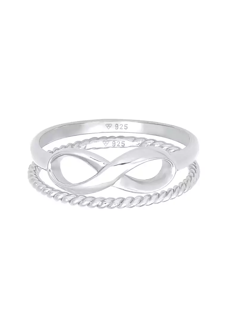 Buy ELLI GERMANY Ring Stacking Ring Duo Infinity Twisted Basic