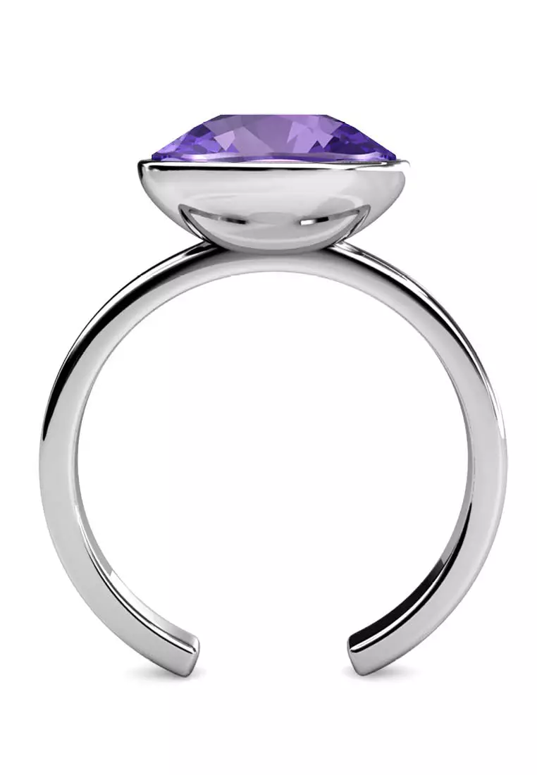 Amethyst Ring Purple WG - Cincin Crystal by Her Jewellery